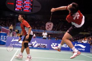 The world&rsquo;s top-ranked men&rsquo;s doubles pair, Markis Kido, left, and Hendra Setiawan, in action against Japan&rsquo;s Noriyasu Hirata and Hirokatsu Hashimoto in the Sudirman Cup last month.