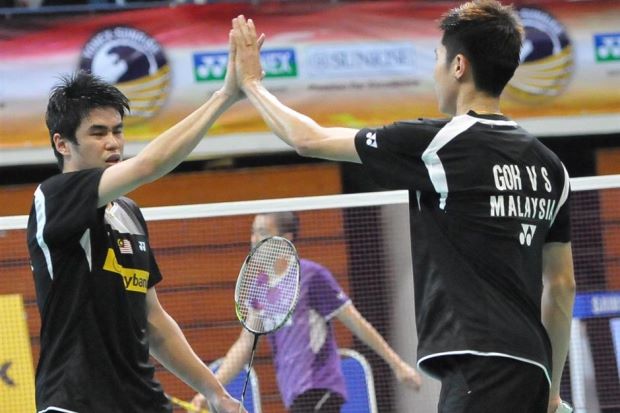 Goh V Shem and Lim Khim Wah defeated Indonesia's Gideon Markus Fernaldi-Markis Kido