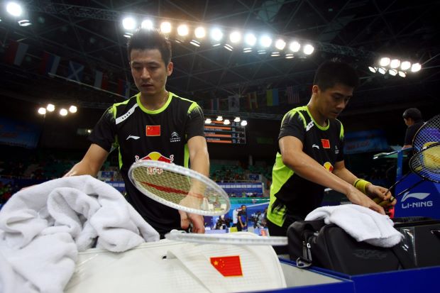 Fu Haifeng (right) and Cai Yun are now being paired with younger players. Haifeng says their time as partners is over as they take on the new role of mentors with the China national team.