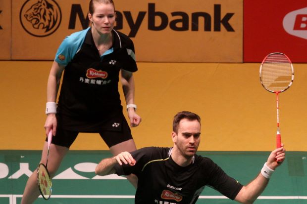 Joachim Fischer Nielsen and Christinna Pedersen in a file photo. They beat India’s Tarun Kona-Ashwini Ponnappa 21-13, 21-16 in the first round of the All-England.