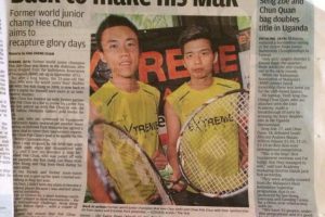 Mak Hee Chun (left) and his doubles partner Chow Pak Chuu hope to revive their career in badminton.