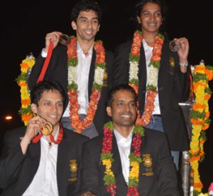 Royal welcome for Hyderabad Kashyap, Sindhu, Guru and Gopichand