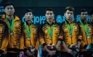 Malaysian team on the podium