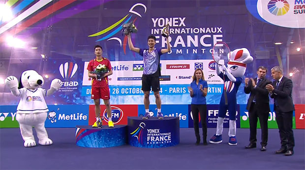 Chou Tien Chen defeats Wang Zhengming to win French Open title