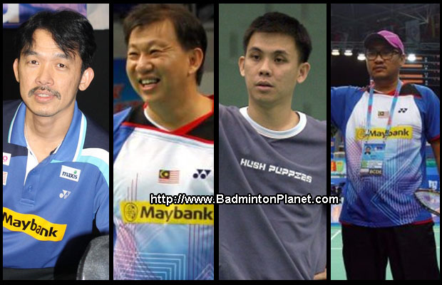 Rashid Sidek,Tey Seu Bock, Pang Cheh Chang, Rosman Razak (from left to right)