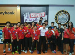Congratulations to Kajang BC and Liliyana Natsir (third from the right) for the win on Wednesday (photo: Kajang BC)