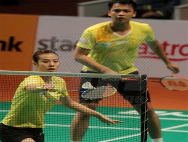Hendra Gunawan (back)/Mei Qili of Kepong BC (photo: sinar)