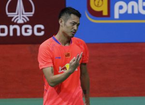 Lin Dan was unhappy with his performance(Photo by Vipin Kumar/Hindustan Times via Getty Images)