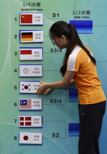 Malaysia vs Korea would be the highlight of the 2015 Sudirman Cup quarter-finals