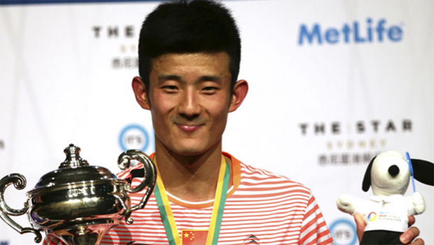 Chen Long was taken to three games before downing Denmark`s Viktor Axelsen to win the Australian Open.