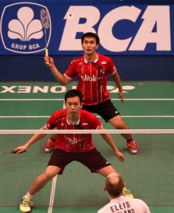 Mohammad Ahsan (back) and Hendra Setiawan are hoping for a good result at Indonesia Open