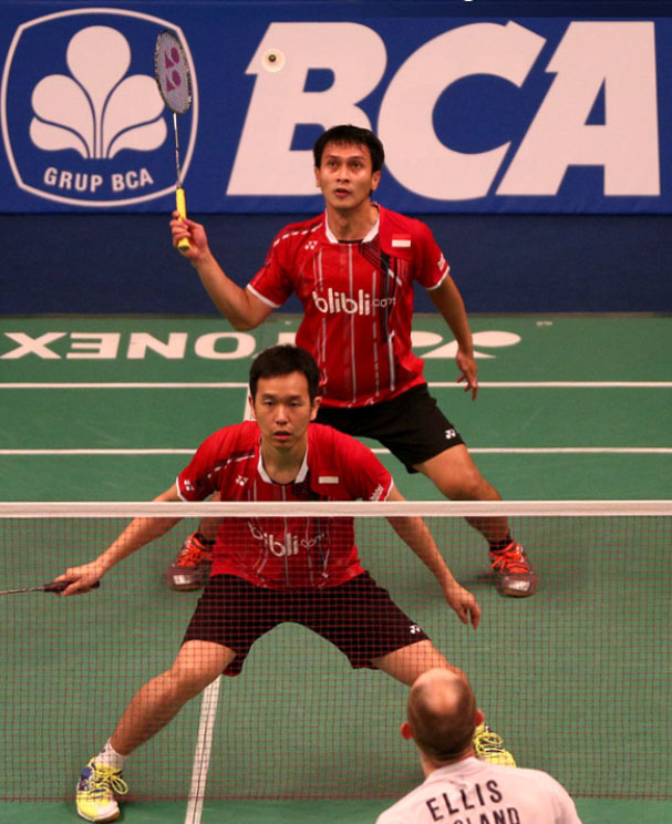 Mohammad Ahsan (back) and Hendra Setiawan are hoping for a good result at Indonesia Open