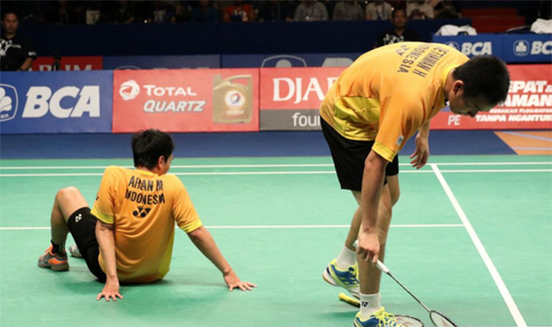 Mohammad Ahsan/Hendra Setiawan lost to Zhang Nan/Fu Haifeng at Indonesia Open semis. (photo: Badminton Indonesia)