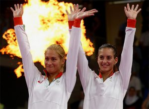 Gabriela Stoeva/Stefani Stoeva are women's doubles winners at the 2015 European Games in Baku. (photo: Getty)