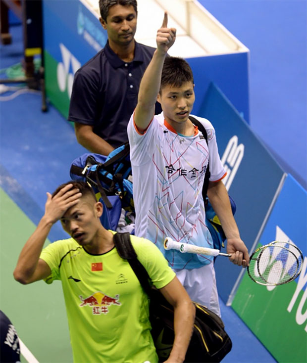 Chou Tien Chen becomes the first Taiwanese player to defeat Lin Dan. (photo: AP)