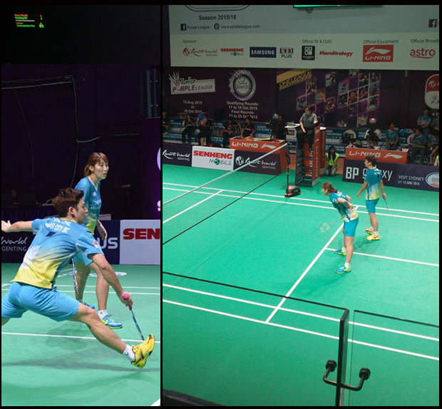 Nice to see Lee Yong-Dae & Lee Hyo-Jung play together again. (photo: Purple League)