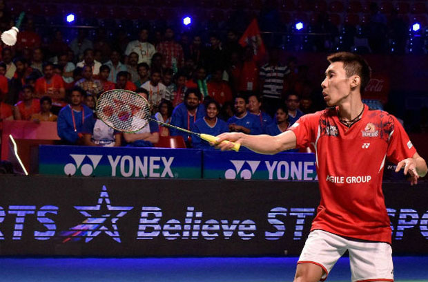 Lee Chong Wei gets his first win in India's Premier Badminton League on Saturday. (photo: PTI)