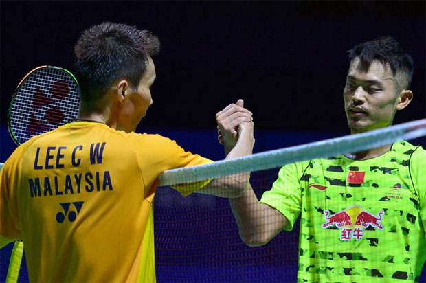 Lee Chong Wei (left) and Lin Dan could potentially renew their longtime rivalry at All England final. (photo: GettyImages)