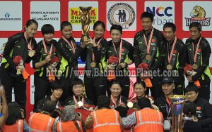 China wins the 2016 Badminton Asia Team Championships women's team title. (photo: AFP)