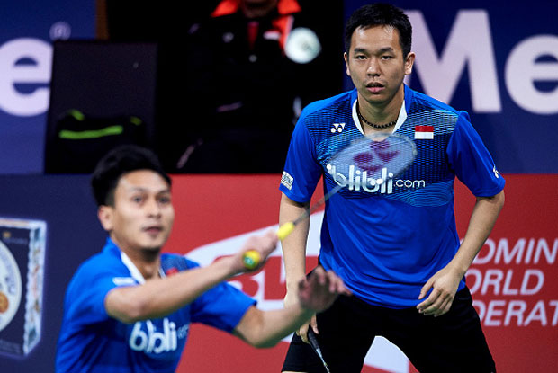 Hendra Setiawan/Mohammad Ahsan are bidding for their second All England title in Birmingham. (photo: GettyImages)