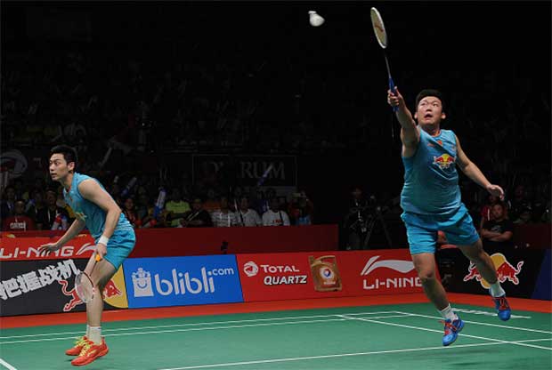 Liu Xiaolong/Qiu Zihan's unstable performance was the main reason why they were excluded from the 2016 Thomas Cup. (photo: GettyImages)