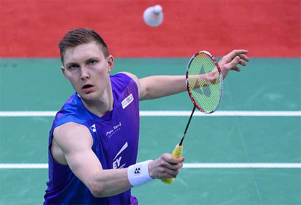 Denmark's Viktor Axelsen plays a shot during his men's singles semi-final match against South Korea's Son Wan Ho. (photo: GettyImages)
