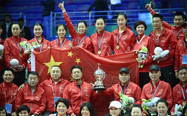 Congratulations to China's women's team for winning the 2016 Uber Cup title. (photo:AFP)