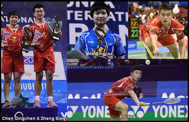 Chen Qingchen/Zheng Siwei, He Bingjiao, Shi Yuqi, Qiao Bin are set to make an impact in the world of badminton.