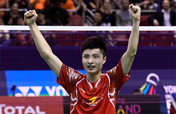 Shi Yuqi is bidding for the Bitburger Open title after his French Open victory. (photo: AFP)