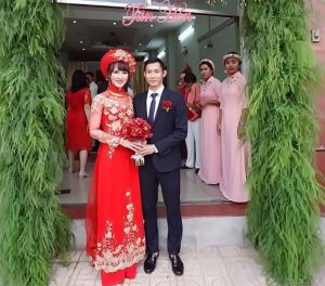 Wish Nguyen Tien Minh and Vu Thi Trang a lifetime of love and happiness. (photo: Nguyen's Facebook)