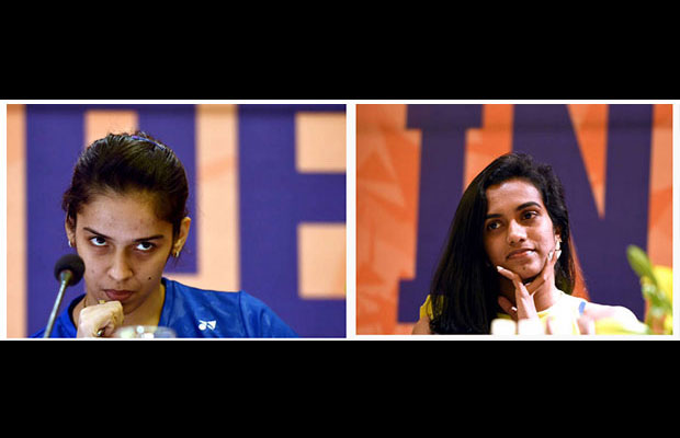 Saina Nehwal and P.V Sindhu face each other in the India Open quarter-finals. (photo: AFP)