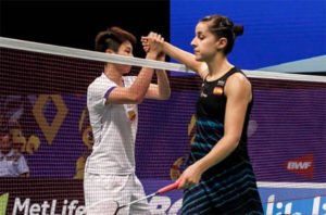 Carolina Marin suffers early exit at the 2017 Indonesia Open. (photo: AP)