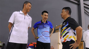 Misbun Sidek, Lee Chong Wei & BAM President Mohamad Norza Zakaria. (photo: Bernama)