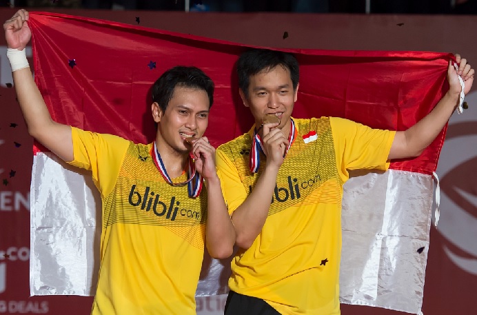 Mohammad Ahsan/Hendra Setiawan will be the top men's doubles pair to watch out for in 2018. (photo: AP)