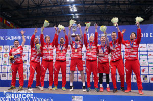 Congratulations to Denmark for winning their seventh European men's team title. (photo: Badminton Europe)