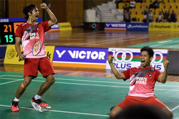 Wish Mohamad Arif/Nur Mohd Azriyn good luck in the Russia Open final. (photo: Bernama)