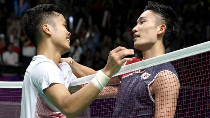 Anthony Sinisuka Ginting beats Kento Momota in Asian Games round of 16. (photo: AFP)
