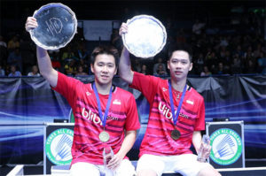 Kevin Sanjaya Sukamuljo/Marcus Fernaldi Gideon are already eyeing for gold medal at the 2020 Olympics. (photo: PBSI)