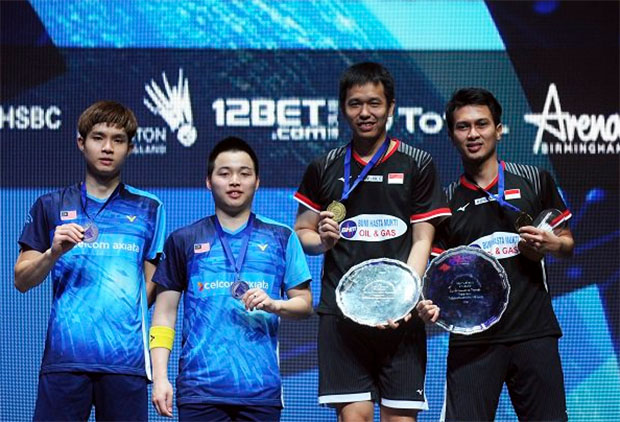 Congratulations to Hendra Setiawan/Mohammad Ahsan for winning the 2019 All England title. (photo: AFP)