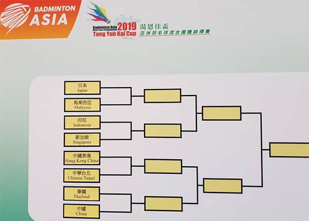 Malaysia face Japan in Badminton Asia Mixed Team quarter-finals. (photo: BAM)