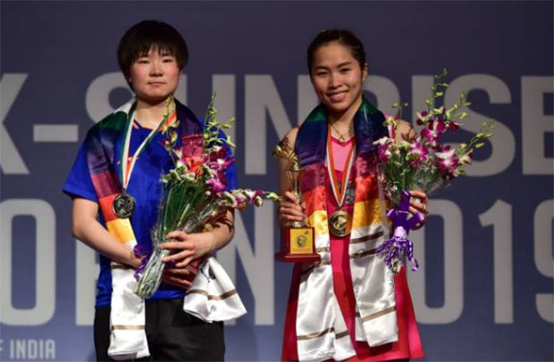 Congratulations to Ratchanok Intanon for winning the 2019 India Open. (photo: STR/AFP/Getty Images)
