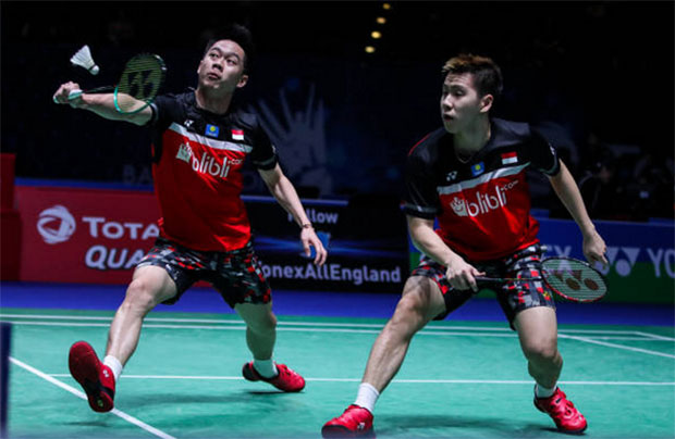 Kevin Sanjaya Sukamuljo/Marcus Fernaldi Gideon are keys to Indonesia's Sudirman Cup success. (photo: Shi Tang/Getty Images)
