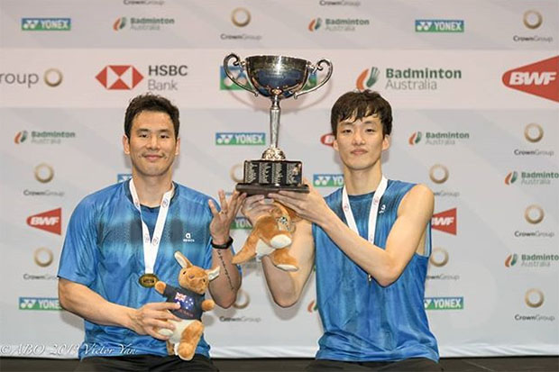 Winning the 2019 Australian Open is a huge motivation for Ko Sung Hyun/Shin Baek Cheol. (photo: Australian Badminton Open)