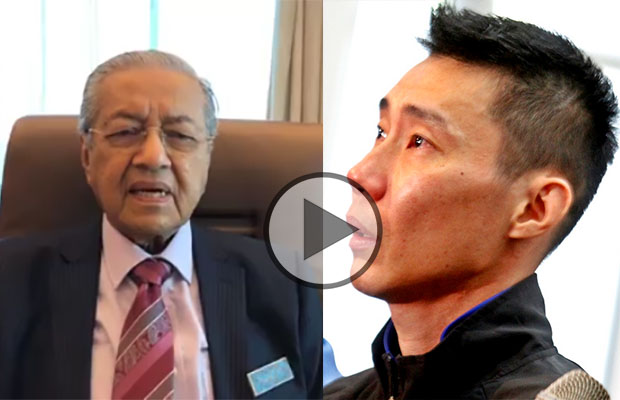 Malaysian Prime Minister Dr. Mahathir Mohamad wishes all the best to Lee Chong Wei. (photo: Dr. Mahathir Mohamad's Facebook + Bernama)