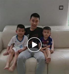 Lee Chong Wei and his sons wish dads everywhere a Happy Father's Day. (photo: Lee Chong Wei's Facebook)