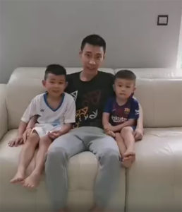 Lee Chong Wei and his sons wish dads everywhere a Happy Father's Day. (photo: Lee Chong Wei's Facebook)