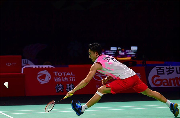 Kento Momota is on course to defend the Fuzhou China Open title. (photo: Xinhua)