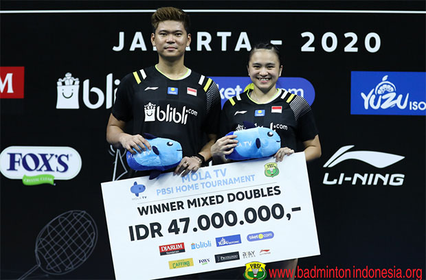 Praveen Jordan/Melati Daeva Oktavianti take home USD $3242.89 at the PBSI Home Tournament. (photo: PBSI)
