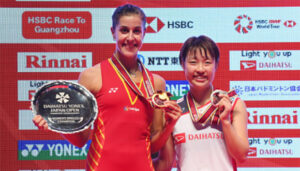 Carolina Marin to meet Nozomi Okuhara for the 16th-time in the Demark Open final. (photo: Atsushi Tomura/Getty Images)