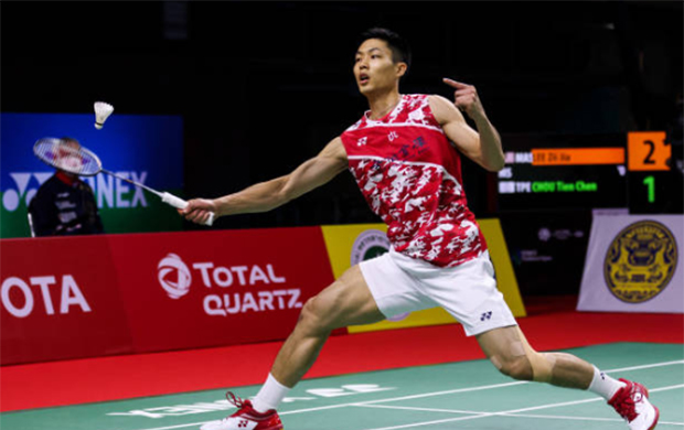 Chou Tien Chen secures a spot in the Thailand Open semi-final. (photo: Shi Tang/Getty Images)